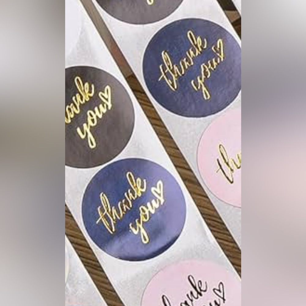 💥Mailing Set 500 Thank You Stickers Roll w/15 Large White PolyMailers